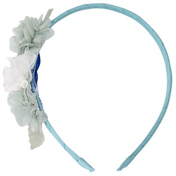 Girls Green Flower Headband