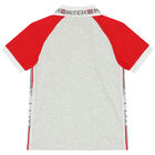 تيشيرت بولو باللون الرمادي والأحمر للأولاد, 1, hi-res