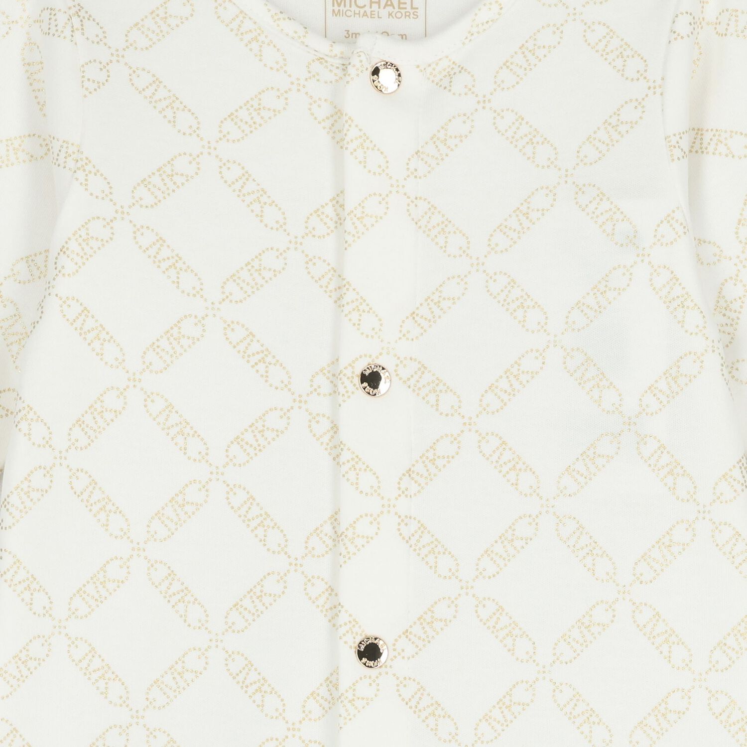 طقم هدايا ملابس أطفال بناتي باللون العاجي والذهبي, 1, hi-res image number null