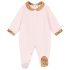 Baby Girls Pink & Beige Geo Map Babygrow Gift Set, 3, hi-res