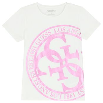 Girls White Logo T-Shirt