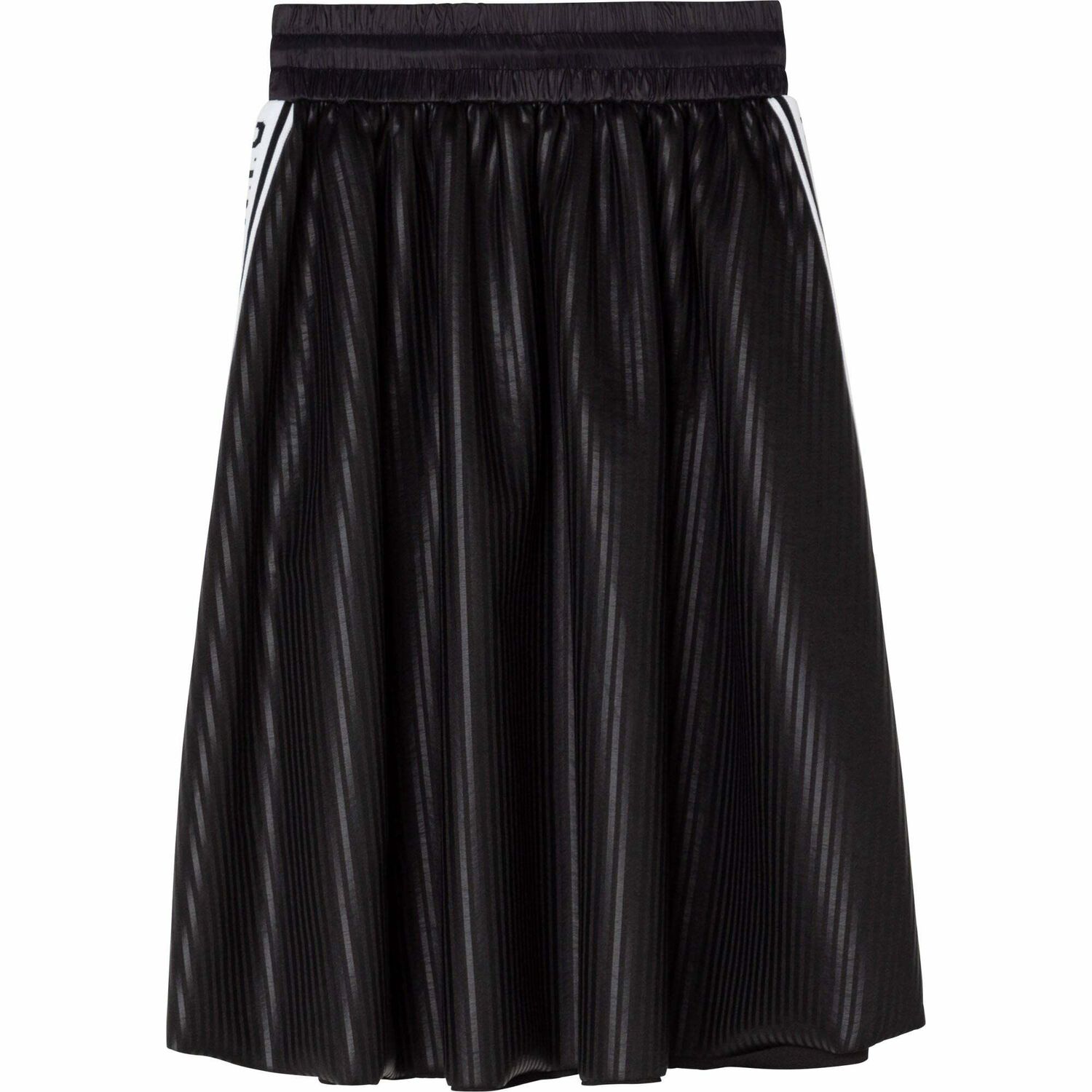 Girls Black Logo Skirt, 1, hi-res