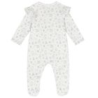 Baby Girls White & Pink Ruffled Babygrow, 1, hi-res