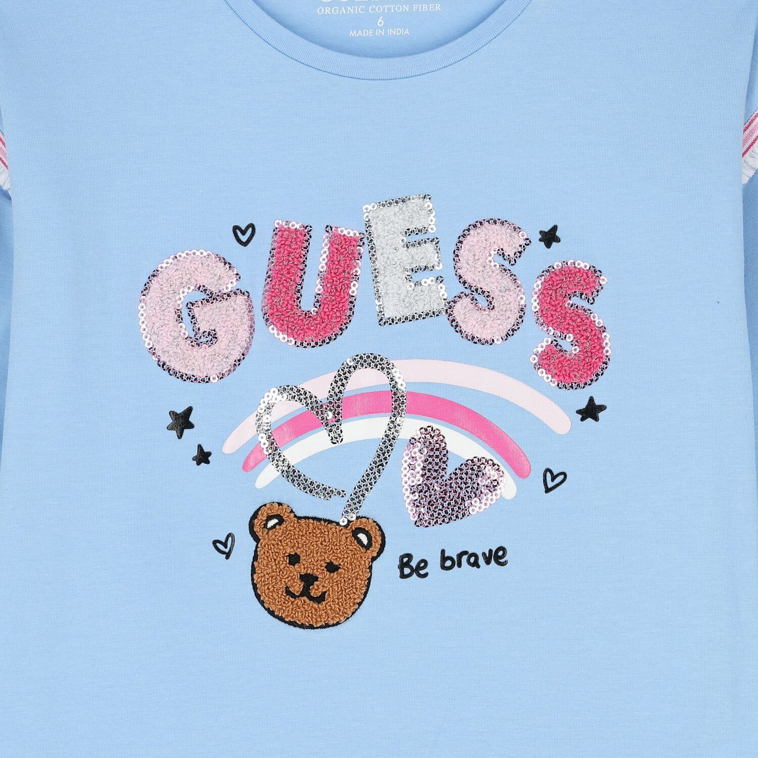 Girls Blue Logo Long Sleeve Top, 1, hi-res image number null