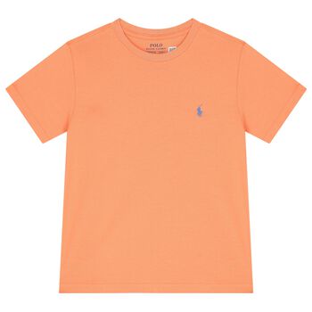 Boys Orange Logo T-Shirt