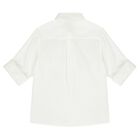 Boys White Linen Shirt, 1, hi-res