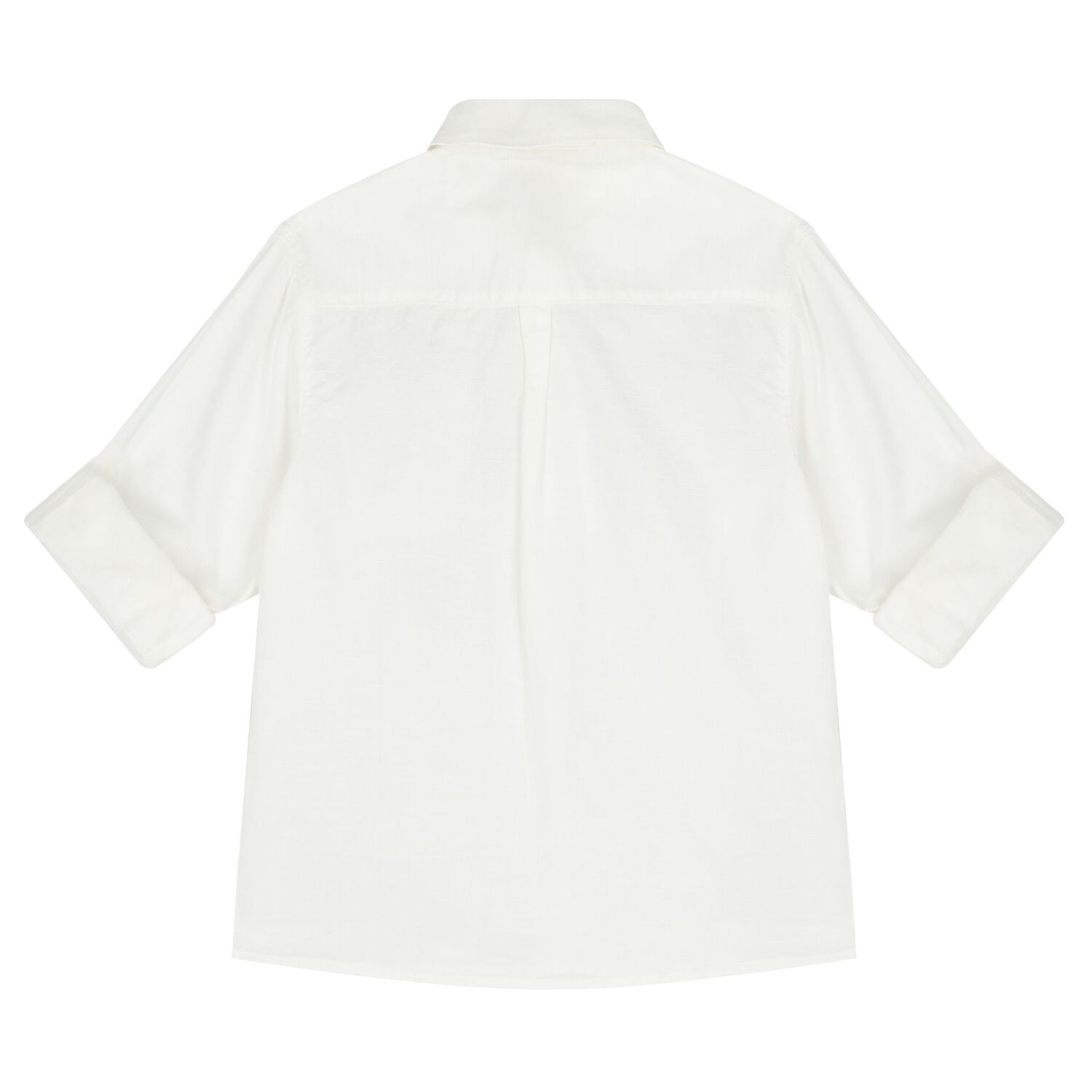Boys White Linen Shirt, 1, hi-res