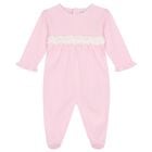 Baby Girls White Miniature Roses Babygrow, 1, hi-res