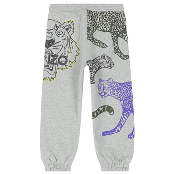 Boys Grey Logo Jogger