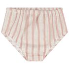 طقم بنات فستان مخطط  باللون  الوردي و الذهبي والبيج , 1, hi-res