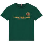 Boys Green Logo T-Shirt, 3, hi-res