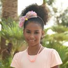 Girls Pink Bow Headband, 3, hi-res