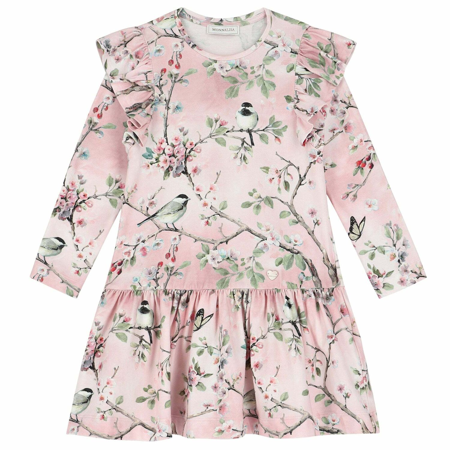 Girls Pink Floral Dress, 1, hi-res image number null