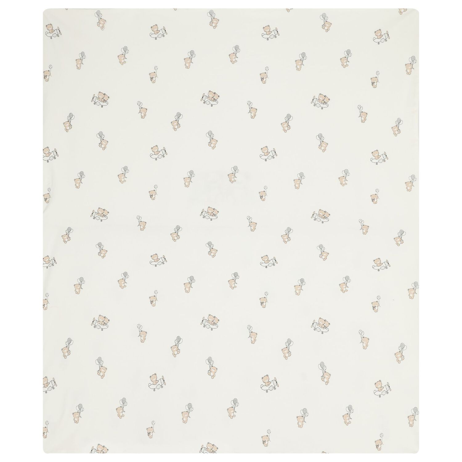 Ivory Teddy Bear Baby Blanket, 1, hi-res