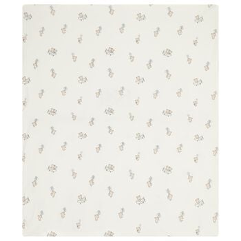 بطانية أطفال بطبعة الدب تيدي باللون العاجي 