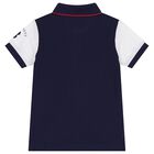 Boys Red & Navy Blue Logo Polo Shirt, 1, hi-res