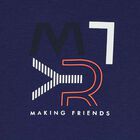 توب باكمام بالشعار باللون الكحلى للاولاد, 3, hi-res