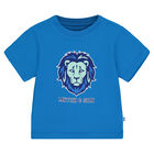 Boys Blue & Navy Logo Short Set, 1, hi-res