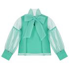 Girls Green & Purple Bow Skirt Set, 1, hi-res