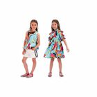 شورت بناتي بالشعار باللون الابيض, 1, hi-res