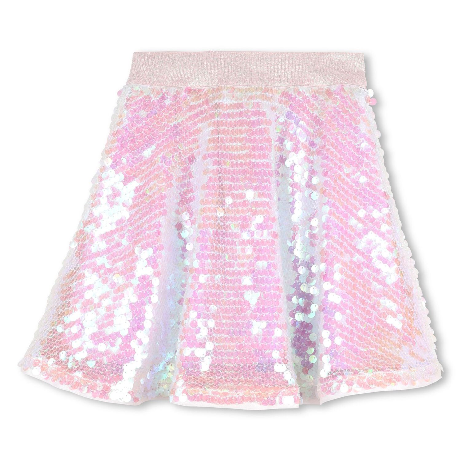 Girls Pink Iridescent Sequin Skirt, 1, hi-res