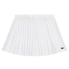 Girls White Logo Pleated Skirt, 1, hi-res