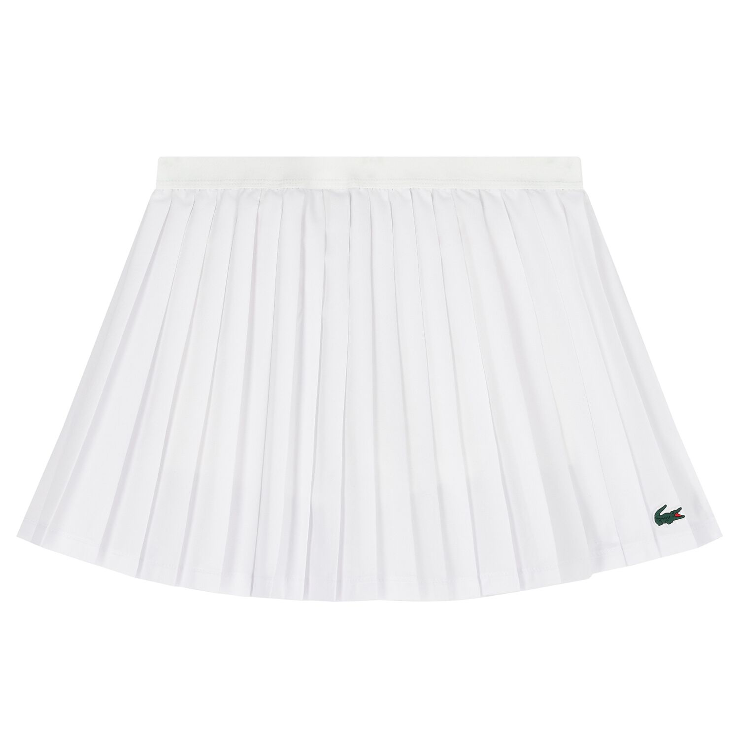 Girls White Logo Pleated Skirt, 1, hi-res image number null
