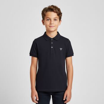 Boys Navy Blue Logo Polo Shirt