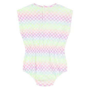 Younger Girls Multi-Coloured Checkered Playsuit