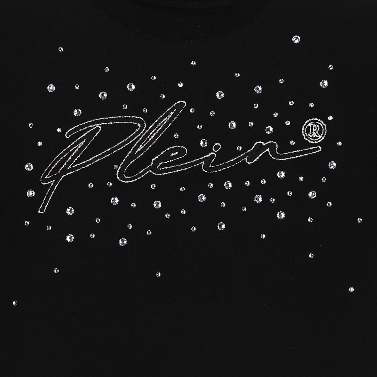 Girls Black Logo T-shirt, 1, hi-res