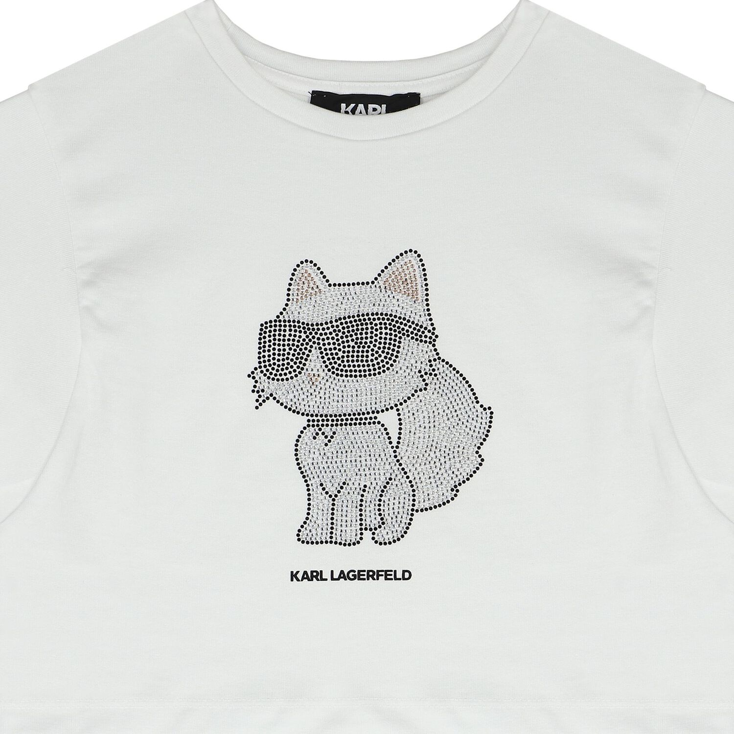 تيشيرت بنات بالشعار باللون الأبيض, 2, hi-res image number null