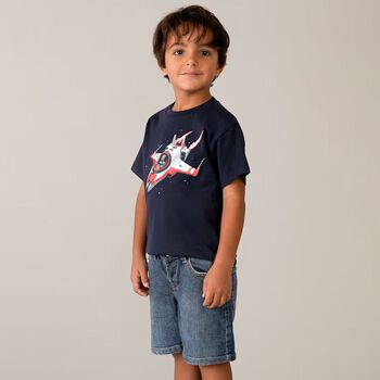 شورت أولاد دينم باللون الازرق 