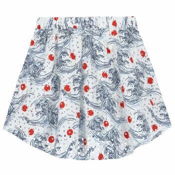 Girls White Logo Skirt