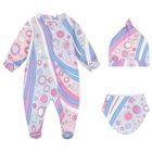 Baby Girls Pink & Lilac Fontane Babygrow Gift Set, 2, hi-res