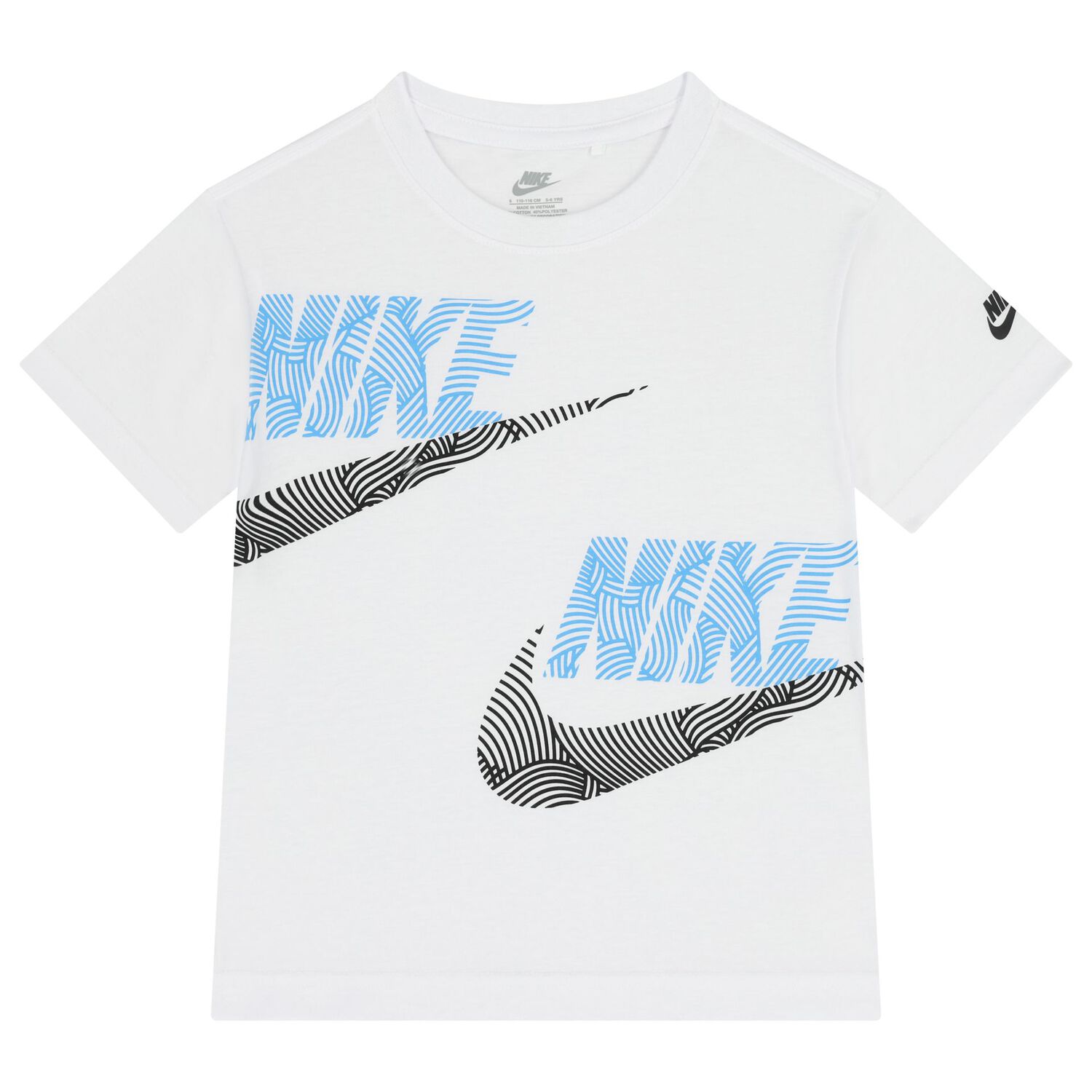 طقم شورت باللون أبيض وبيج للأولاد بشعار, 1, hi-res