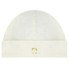 Ivory & Gold Logo Baby Hat, 1, hi-res
