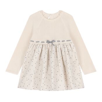 Baby Girls Ivory Knitted Dress