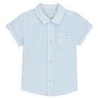 Younger Boys Blue & White Shorts Set, 1, hi-res