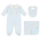Baby Boys Blue & Ivory Babygrow Gift Set, 1, hi-res