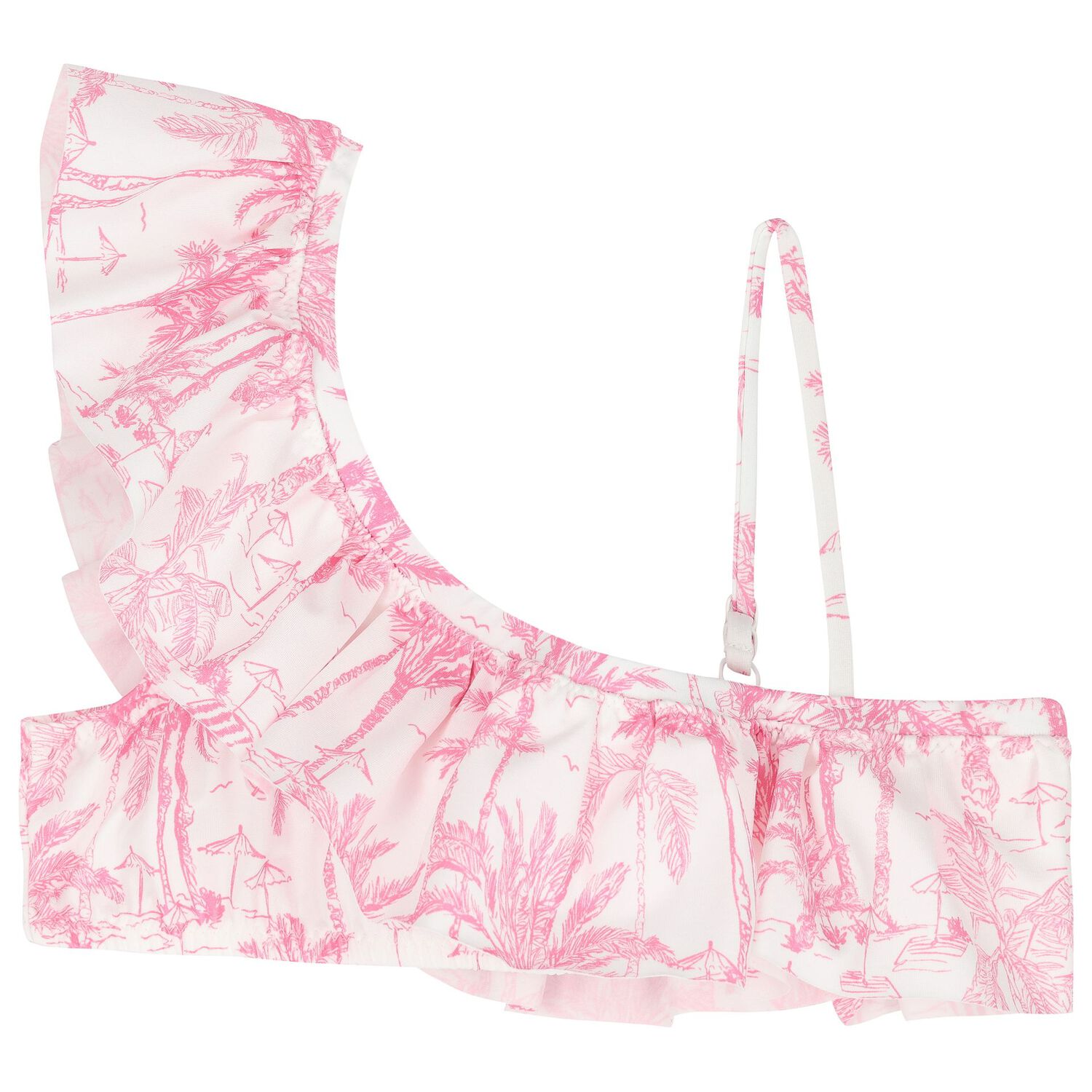 بيكيني بنات بطبعة باللون الابيض و الوردي, 1, hi-res image number null