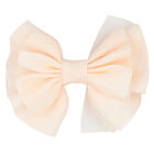 Girls Pink Tulle Bow Hair Clip, 3, hi-res