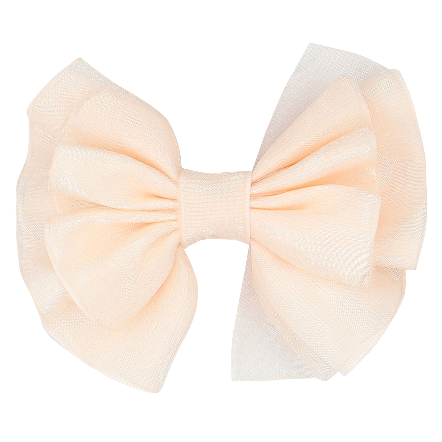 Girls Pink Tulle Bow Hair Clip, 3, hi-res