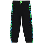 Boys Black Logo Joggers, 1, hi-res
