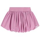 Girls White & Pink Logo Skirt Set, 1, hi-res