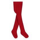 Younger Girls Red Knitted Tights, 2, hi-res