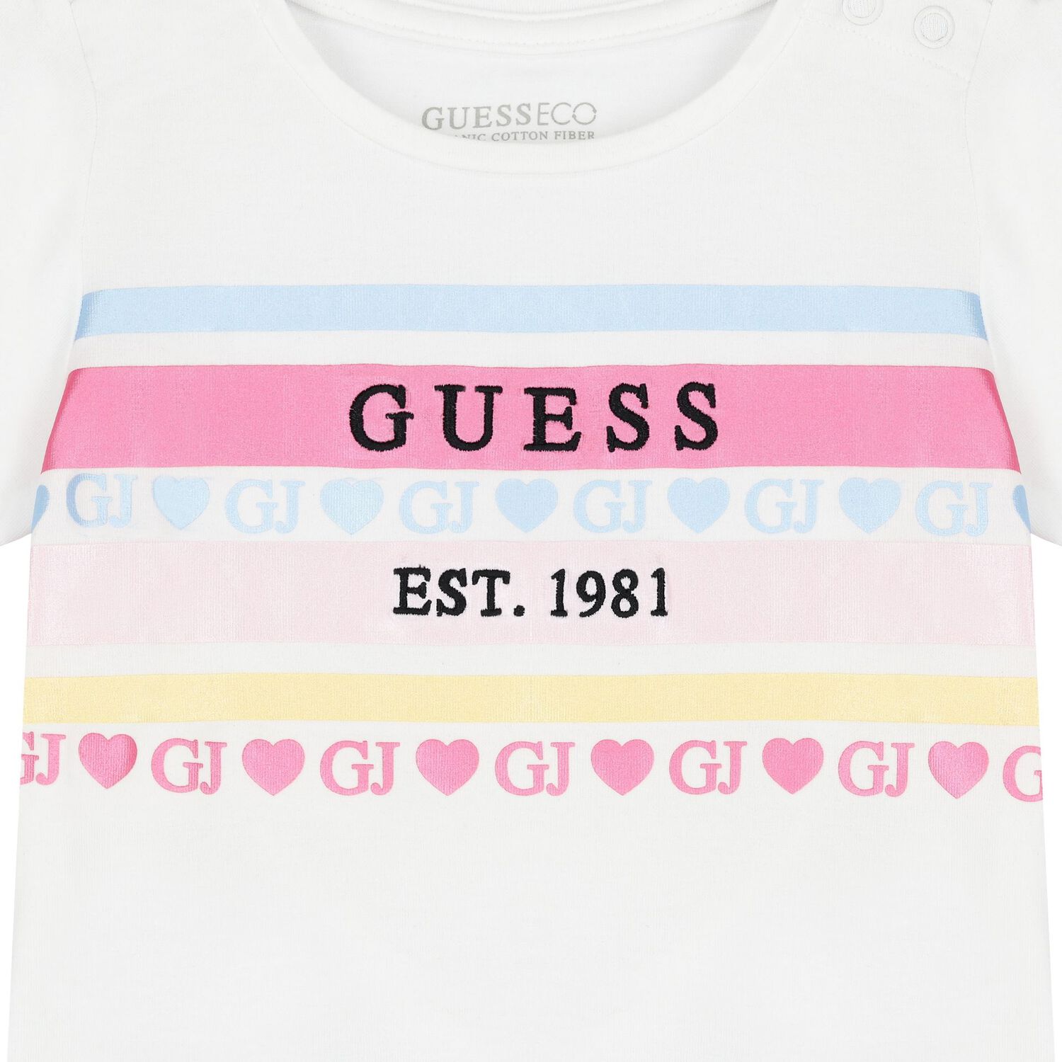 تيشيرت بنات بالشعار باللون الابيض , 1, hi-res