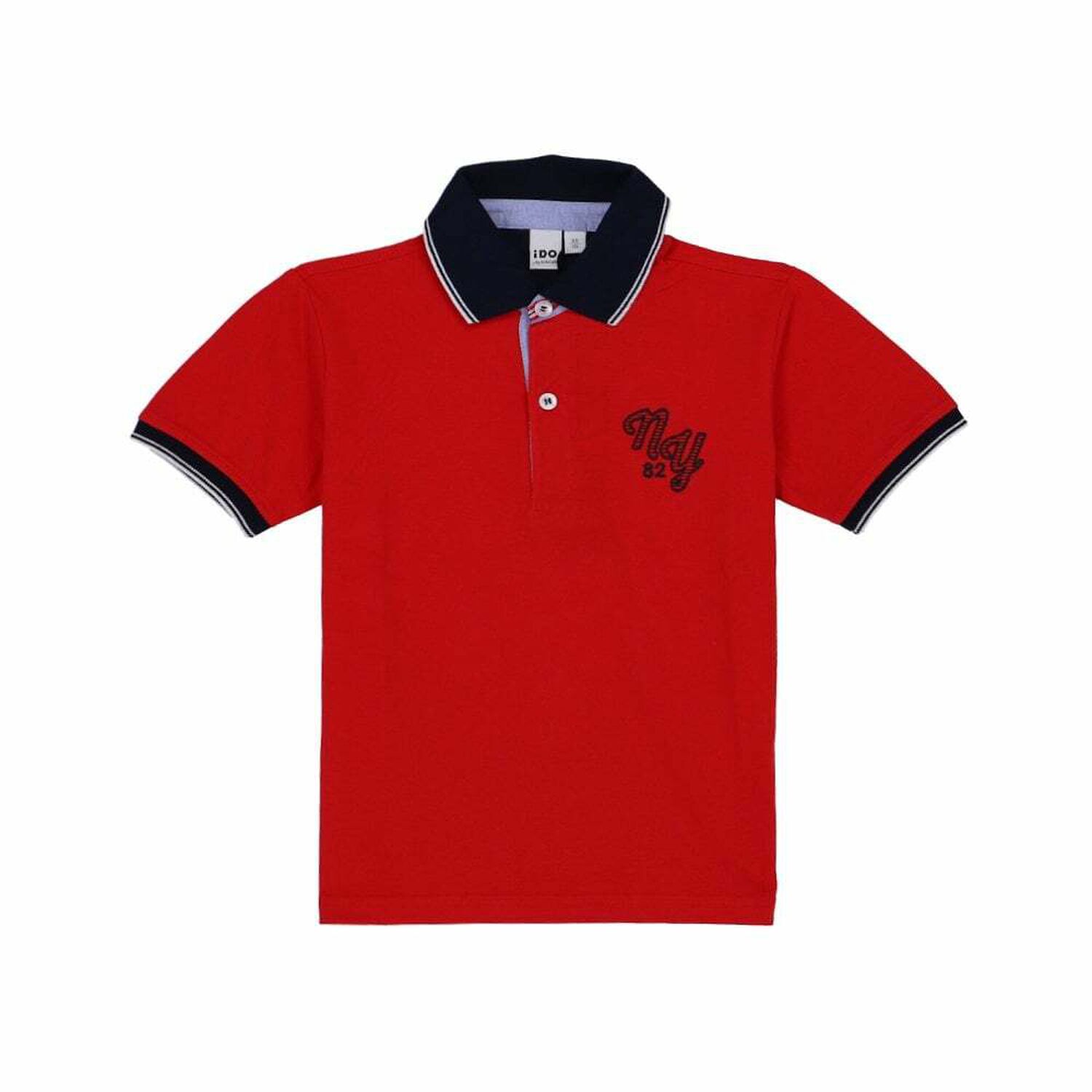 شيرت بولو قطن باللون الاحمر, 1, hi-res image number null