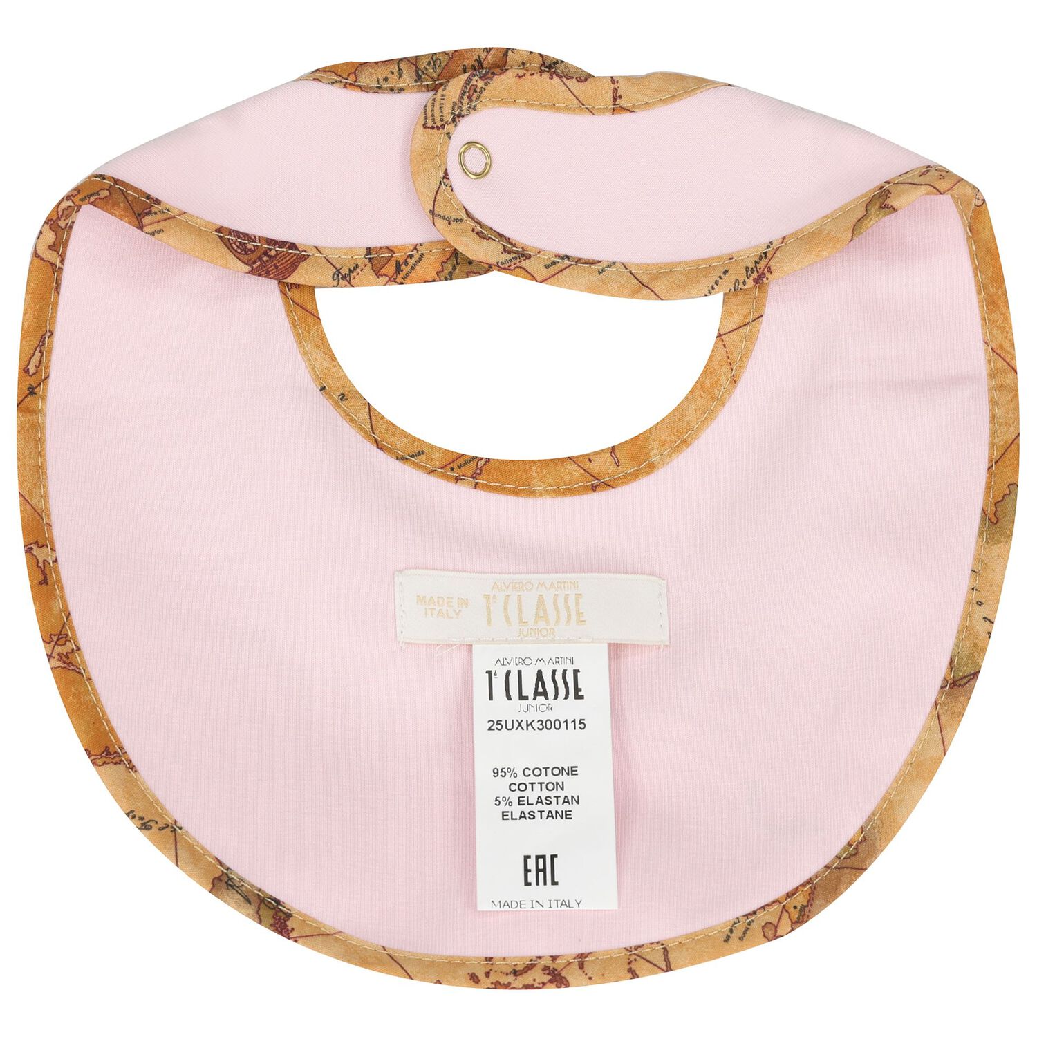 طقم هدايا ملابس أطفال بناتي بطبعة خريطة جغرافية باللونين الوردي والبيج, 2, hi-res