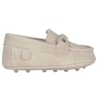 Baby Boys Beige Leather Pre Walker Moccasins, 2, hi-res