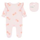 Baby Girls Pink Babygrow Gift Set, 1, hi-res